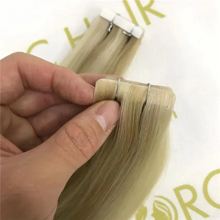 Wholesale human cuticle remy invisible tape in hair extensions piano color P16/60 X403